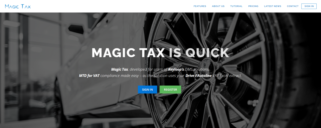 Magic Tax Homepage Screenshot 1024x411 - Magic Tax - Making Tax Digital